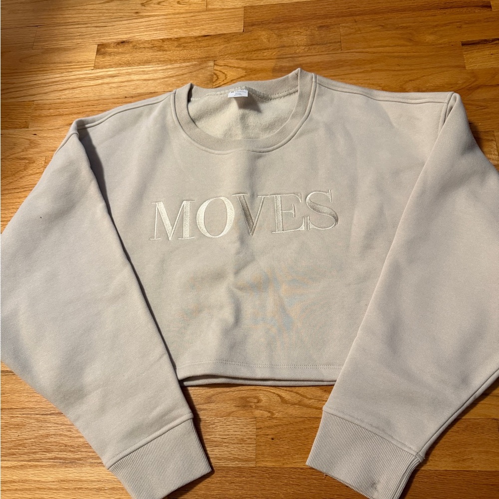 BuffBunny Cropped Crewneck Sweatshirt - Light Taupe